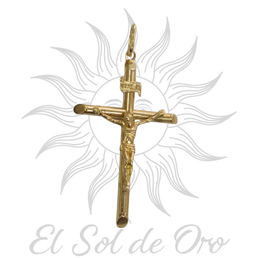 Dije de Cruz con Cristo de 14k