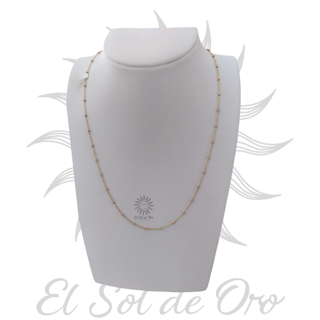 Gargantilla de 3 oros de 14k