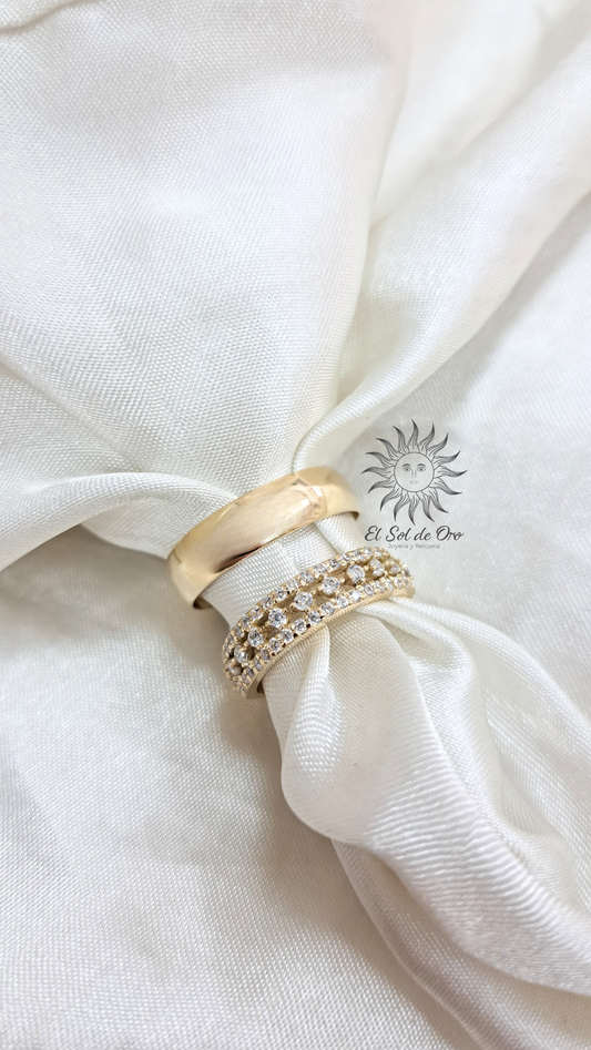 Liso brillante y Circonias flotantes