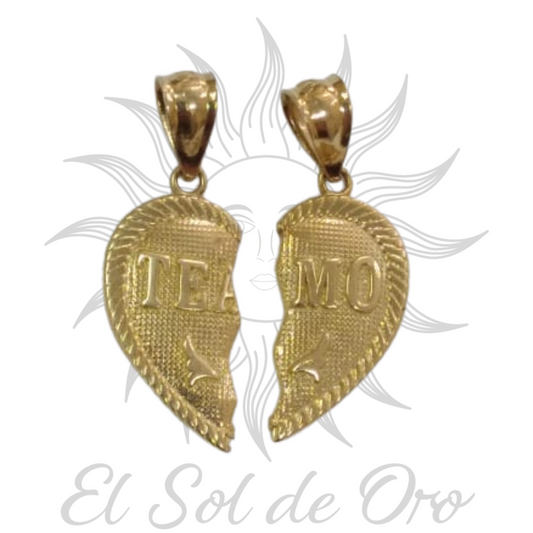 Dije de corazon para compartir de 14k