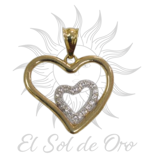 Dije de doble corazón